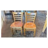 (4) WOODEN DINING CHAIRS - HEAVY DUTY