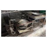 LARGE LOT - CHAFING FRAMES, PANS, FRYER BASKETS