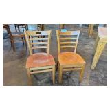 (4) WOODEN DINING CHAIRS - HEAVY DUTY