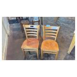 (4) WOODEN DINING CHAIRS - HEAVY DUTY