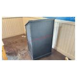 WOODEN SPEAKER'S PODIUM W/ WHEELS