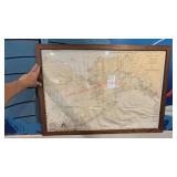1900 MAP OF ALASKA - FRAMED