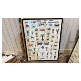 FRAMED PRINT - CRABS & LOBSTERS SPECIES