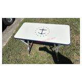 NEAT! 'GARELICK' FOLDING TABLE W/ ANCHOR IMAGE