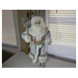 BEAUTIFUL!  SILVER & BLUE SANTA CLAUS