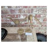 PAIR - BRASS CRANES - 12' TALL
