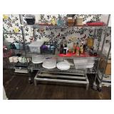 * WIRE SHELF W/ CASTERS - NO CONTENTS