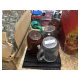 LOT -  PLASTIC PITCHERS & BAR MATS