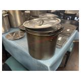 LOT - (2) S/S STOCK POTS W/ LIDS