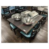 (4) WOODEN DINING CHAIRS - SOLID