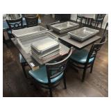 (4) WOODEN DINING CHAIRS - SOLID