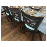(4) WOODEN DINING CHAIRS