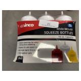 NEW - 16 OUNCE SQUEEZE BOTTLES - WHITE
