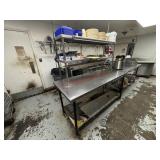 S/S PREP TABLE W/ SHELF & HEAT LAMP