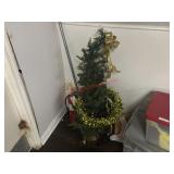 ARTIFICIAL CHRISTMAS TREE W/ DECORATIONS