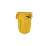 (Lot of 4) Rubbermaid Brute 40 Gal Buckets - Ylw