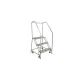 ULINE Rolling Safety Ladder, 3 Step - Gray