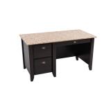 3 x Office Desks w/ Marble Tops, Armchair  Teal