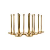 10 x Stanchions  Brass / Gold