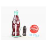(2) Coca Cola Thermometer and ICE COLD Sign