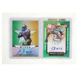 (2) Johnathan Franklin Autographed Football Cards