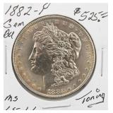 1882-P BU Morgan Silver Dollar Coin Toning