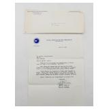 Signed John H. Glenn Astronaut Aeronautics Letter