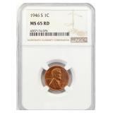 1946-S NGC MS 65 RD Lincoln Cent