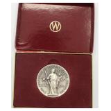 Liberty Peace Progress .925 Silver Diamond Medal