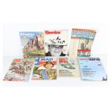 (7) Vintage Magazine Lot MAD Westerns & SciFi