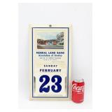 Vintage Metal Greeley Federal Land Bank Calendar