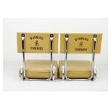 (2) Vintage Wyoming Cowboys Bleacher Chairs
