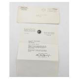 Signed Alan Shepard Astronaut Aeronautics Letter