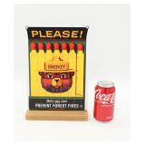 Porcelain Smokey The Bear Ande Rooney Sign