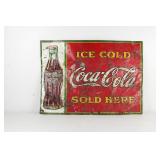 Original Ice Cold Coca Cola Tin Metal Sign