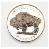 1 OZ .999 Fine Silver Buffalo Round