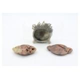 (3) Chinese Carved Soapstone Ashtrays
