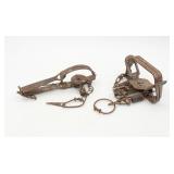 (2) Vintage Spring Leg Hold Animal Traps VICTOR