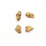 (4) Natural Gold Nuggets Nome, AK 2.5 Grams