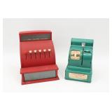 (2) Vintage Metal Cash Register Toys