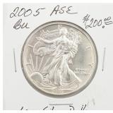 2005 BU American Silver Eagle Dollar 1 OZ