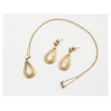 Vintage Opal & Gold Filled Necklace & Earring Set