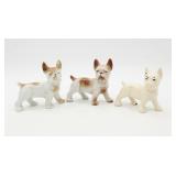 (3) Vintage Japan French Bulldog Figurines