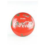 Original 1950s Metal Drink Coca Cola Button Sign