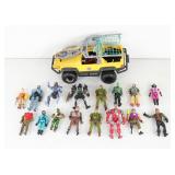 Vintage Action Figure & JP Vehicle Toy Lot