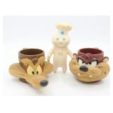 1971 Pillsbury Doughboy & Loony Toon Mugs