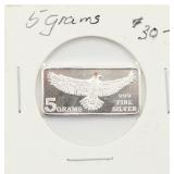 5 Grams MPM .999 Fine Silver Ingot Bar