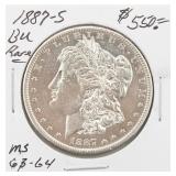 1887-S BU Morgan SIlver Dollar Coin RARE