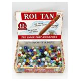 Old Cigar Box Full of Vintage Marble