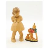 Vintage Coventry German Girl & Ski Boy Figurines